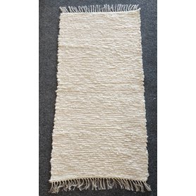 KOBERKA - ručně tkaný koberec, 60x120 cm  čistá, bílá
